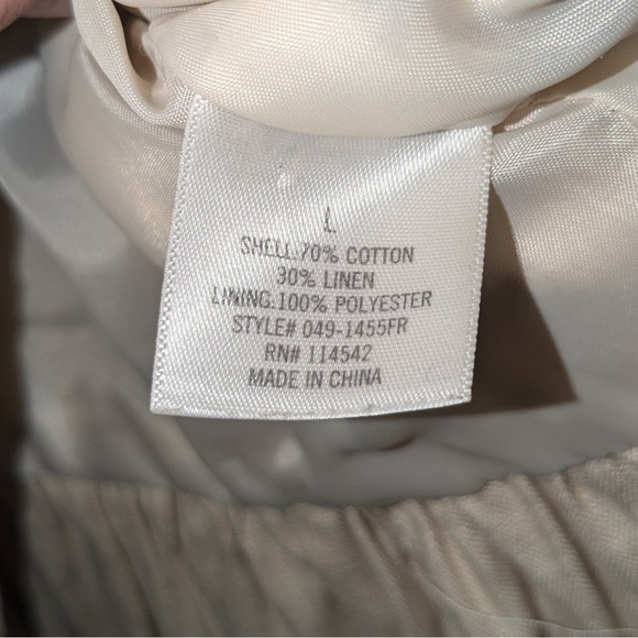 Mi Ami for Francesca’s Beige Cotton and Linen Utility Jacket - Picture 4 of 6
